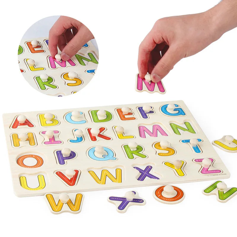 🧩 Puzzle Montessori in Legno per Bambini 1-3 Anni – Gioco Educativo per Imparare Divertendosi