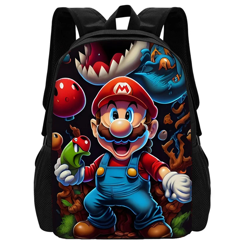Set Scuola Super Mario - Zaino + Portapranzo + Astuccio - Regalo Bambini