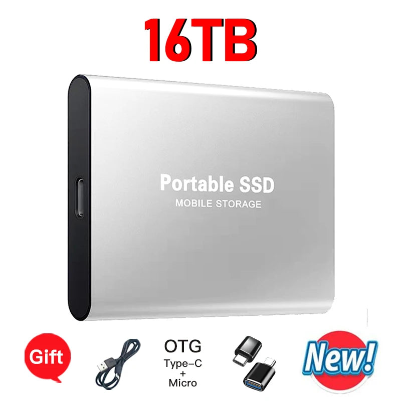 SSD Esterno Ultra Veloci Portabile Compatibile con PC/Mac/Phone!