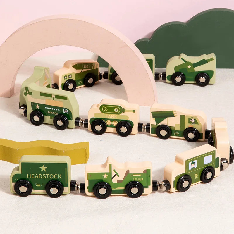 π Treno Magnetico in Legno Montessori - Giocattolo Educativo
