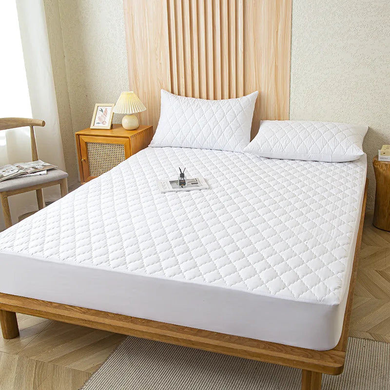 Coprimaterasso Impermeabile con Angoli - Bianco/Grigio - Tutte le Misure!