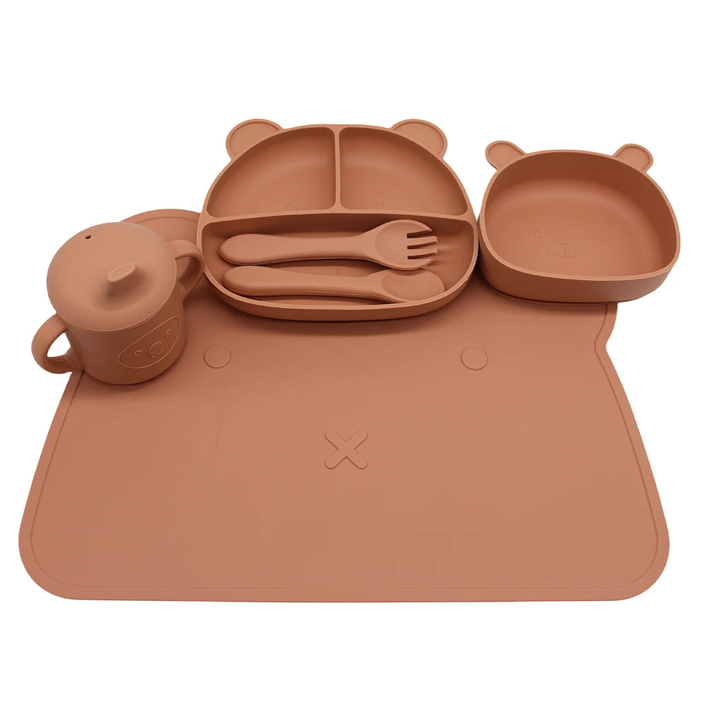 Set Svezzamento Bambini - Ciotola con Ventosa Anti-Rovescio + Vassoio