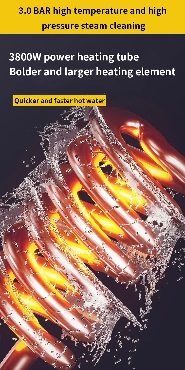 Pulitore a Vapore Portatile Sterilizza Auto, Divani Cucina Condizionamento 105°C