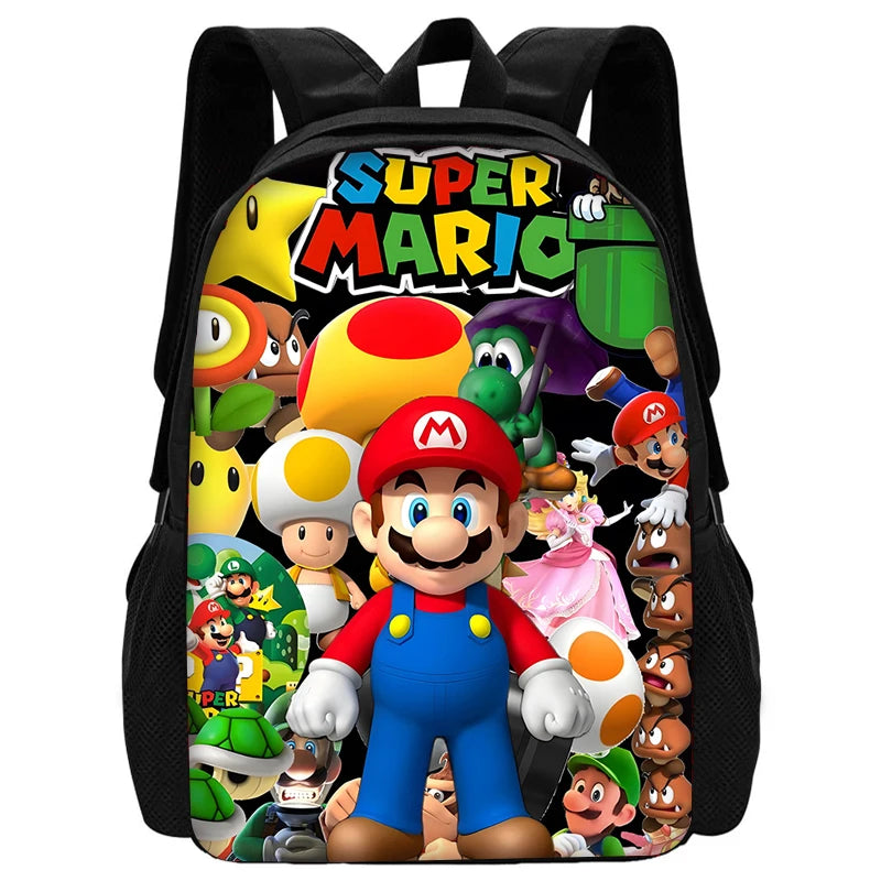 Set Scuola Super Mario - Zaino + Portapranzo + Astuccio - Regalo Bambini