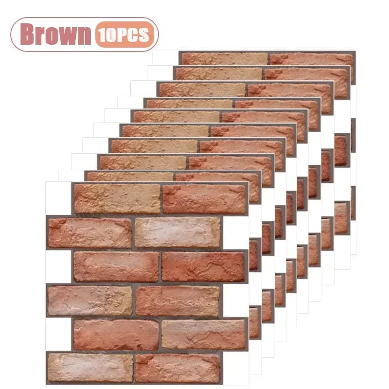 🚀 10 Pannelli 3D Autoadesivi | Effetto Parete Moderna | Impermeabili & Facili da Applicare | Per Tutte le Stanze!