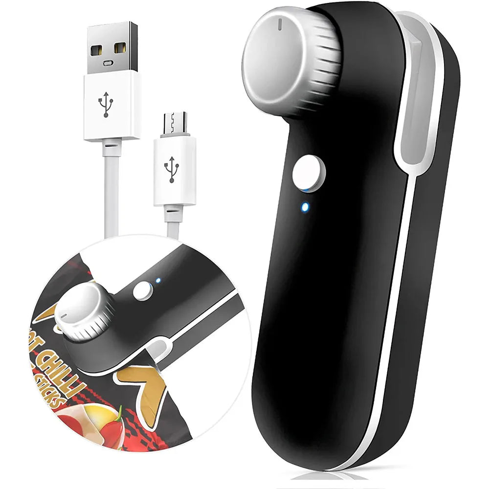 š Termosigillatore Ricaricabile USB 2-in-1 ā Sigilla Sottovuoto Snack, Cibi e Sacchetti di Plastica | Portatile, Compatto e Senza Cavo!