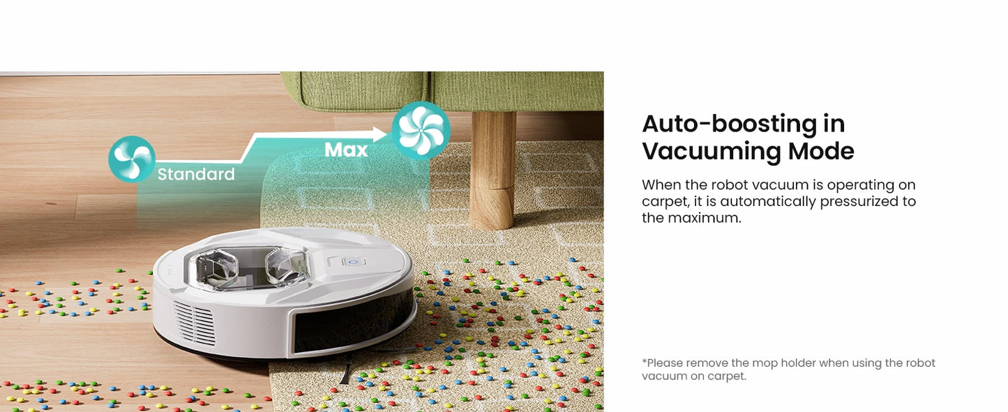 Aspirapolvere Robot 6000Pa M320 con Mop, 210min Autonomia, Controllo App