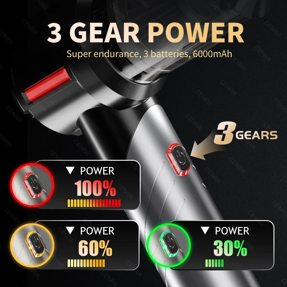 Aspirapolvere Auto Wireless PA Forte – Mini Potente Portatile per Auto/Casa