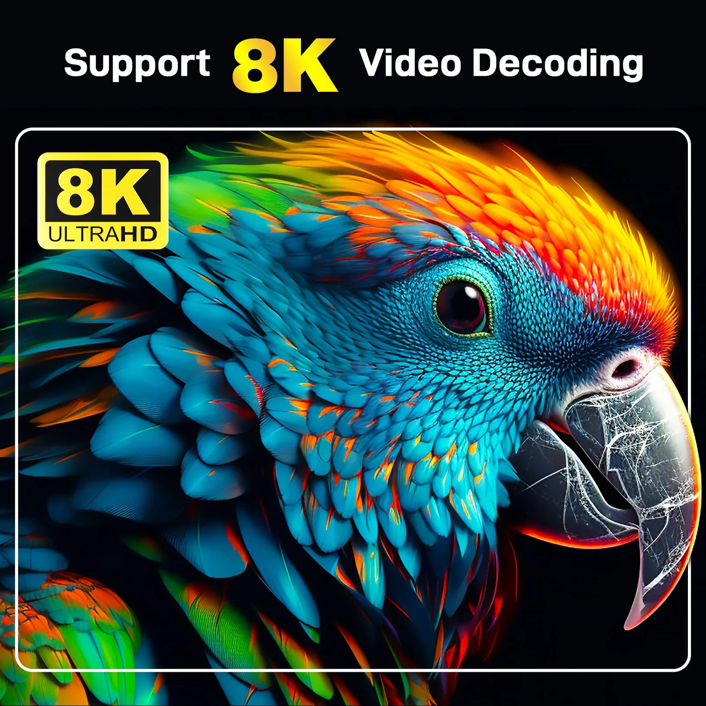Android TV Box 14, 4+64GB, 8K, WiFi Dual-Band, BT 5.2, Voice Remote Control