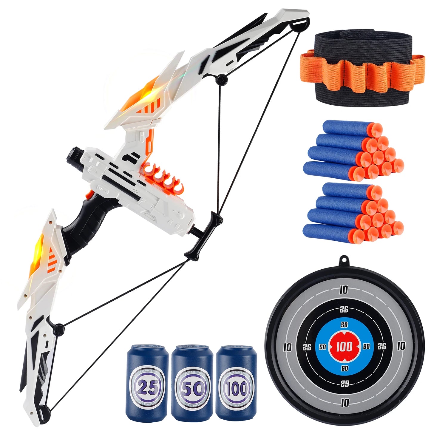 Set Tiro con l'Arco per Bambini con Luci LED - Divertimento Sicuro Indoor/Outdoor!