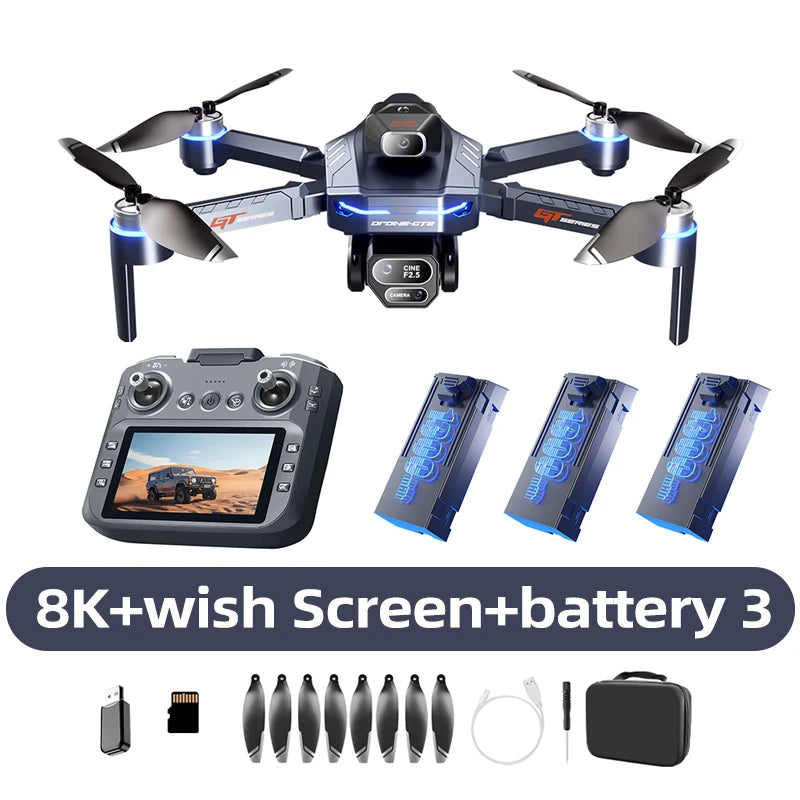 Xiaomi Mijia GT8 Drone 4K, 8K FPV, Antenna Lungo Raggio, Evita Ostacoli, Schermo LCD