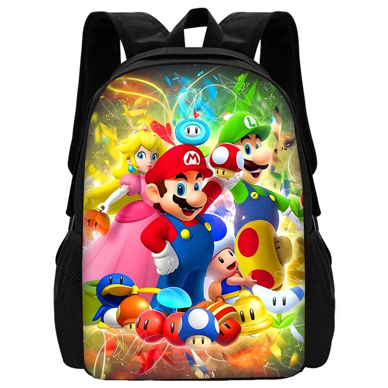 Set Scuola Super Mario - Zaino + Portapranzo + Astuccio - Regalo Bambini