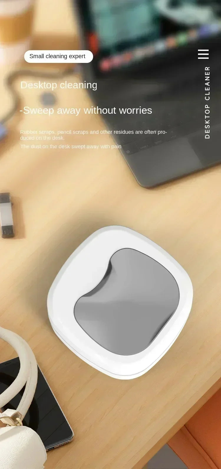 🔥 Mini Aspirapolvere Portatile Senza Fili 2-in-1 – Per Cenere, Gomme da Cancellare e Polvere! Ricaricabile USB, Compatto e Potente