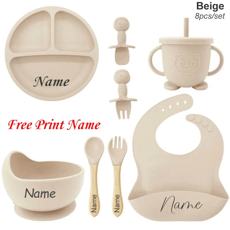 🍽️ Set Alimentazione Personalizzato per Bambini – Nome Inciso, Sicuro e Pratico!