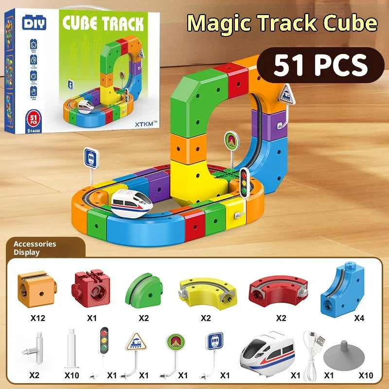 Treno Giocattolo Levitazione Magnetica 3D | Pista Cubo Fai Da Te Educativo | Regalo Bambini Natale Compleanno