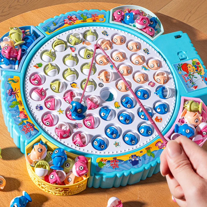 Pesca Giocattolo Elettrico con Luci/Musica - Regalo Perfetto Bambini Blu/Rosa