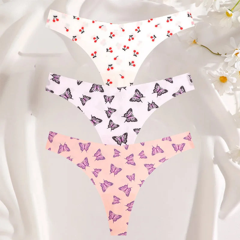 3 Mutandine Sexy Donna - Perizoma T-Back Vita Bassa - Intimo Colorato Senza Cuciture