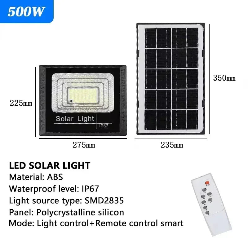 Luci faretti Solari 30-500W LED Telecomando Impermeabile – Esterni/Stradali!