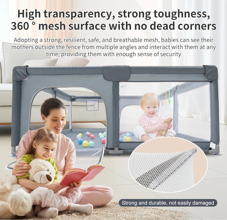 Box Parco Giochi Bambini 6Mesi-6Anni con Palline e Recinzione Sicurezza