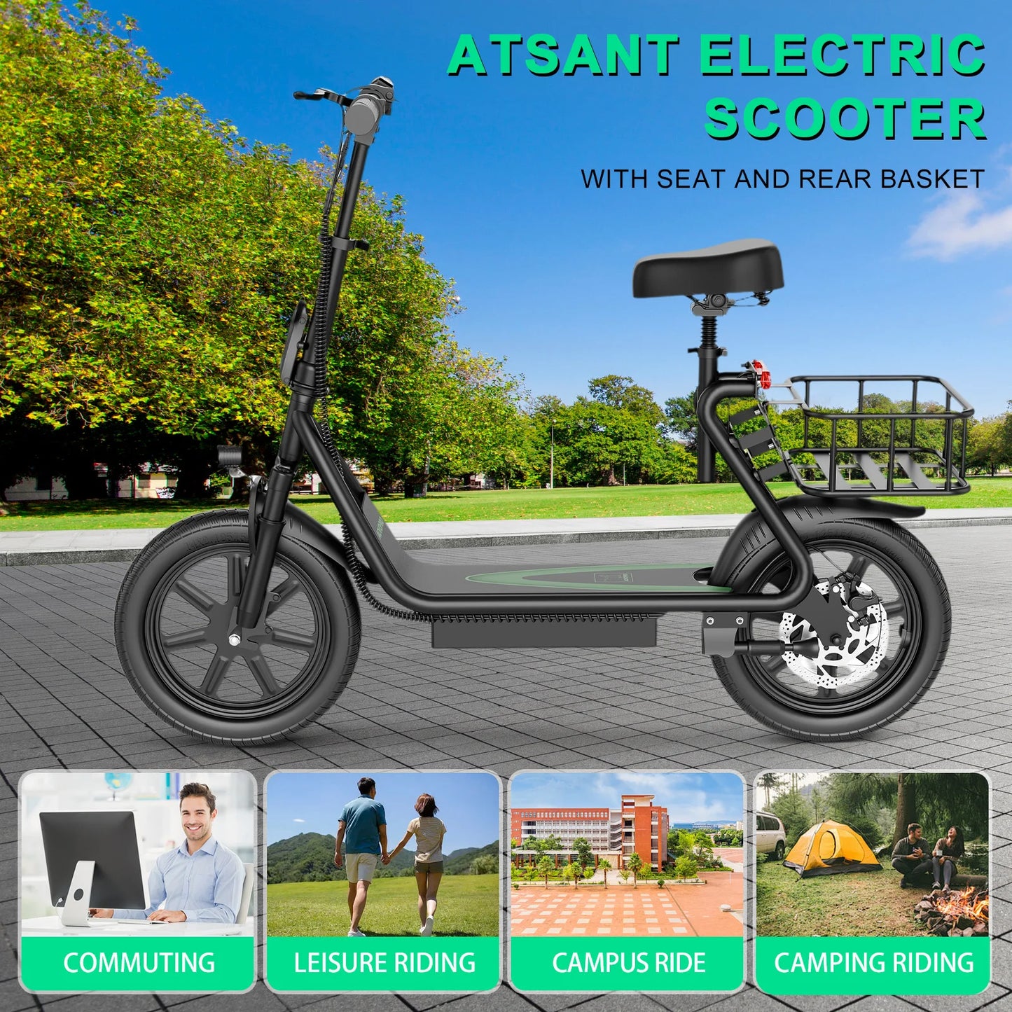 Scooter Elettrico ESBSPRO - 500W  100KM Autonomia  35km/h