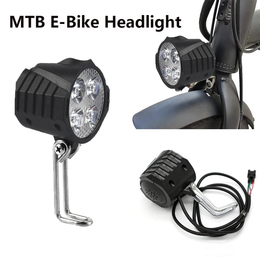 🚴♂️ Kit Luce + Clacson per E-Bike | 12V-72V | Impermeabile IPX4 | Facile Installazione