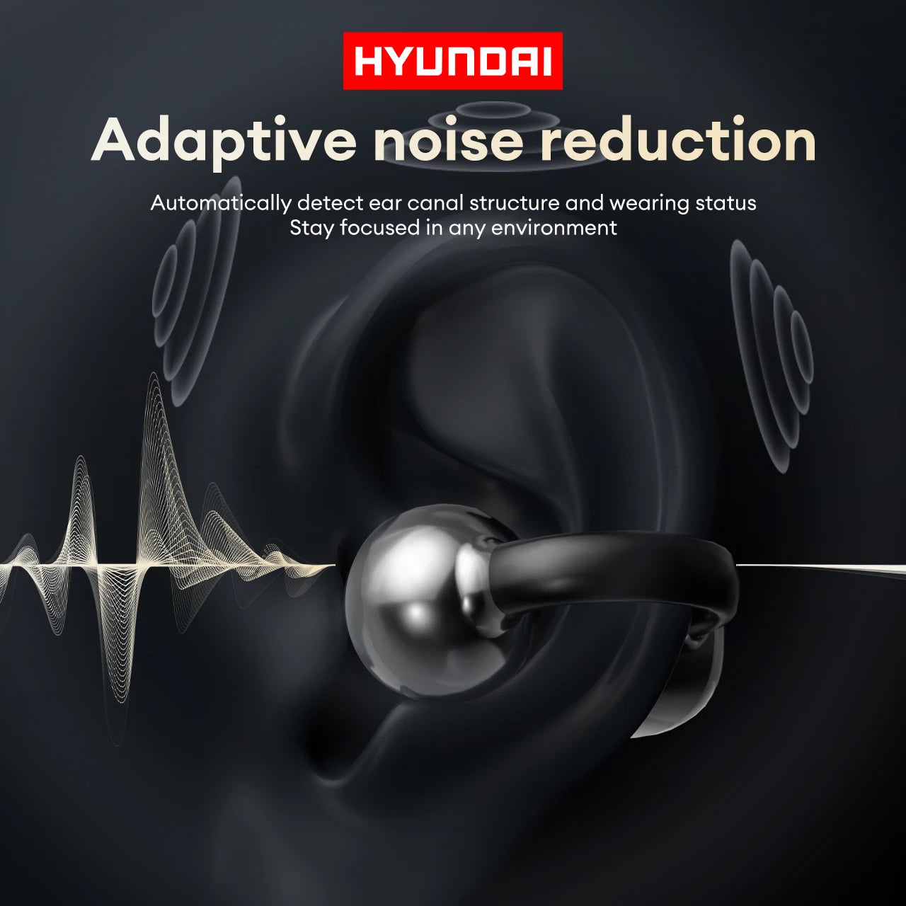 🎧 Auricolari HYUNDAI HY-C02 - Schermo LCD Touch, Autonomia 24h, Noise Cancelling