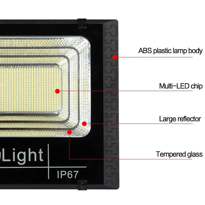 Faretti Pannello Solare LED 50W-500W Impermeabili Telecomando Per Esterni
