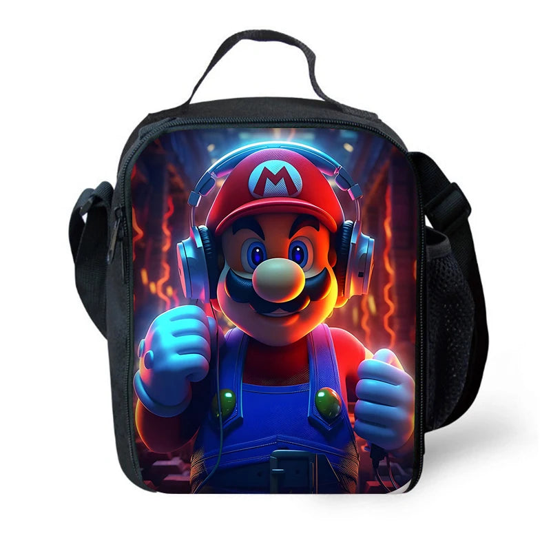 Set Scuola Super Mario - Zaino + Portapranzo + Astuccio - Regalo Bambini