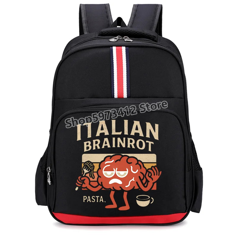 π Zaino Scolastico "Italian Brainrot" - Stampa Cartoon Unica! β¨ Capienza XXL + Design Esclusivo - Per Studenti Fashion!