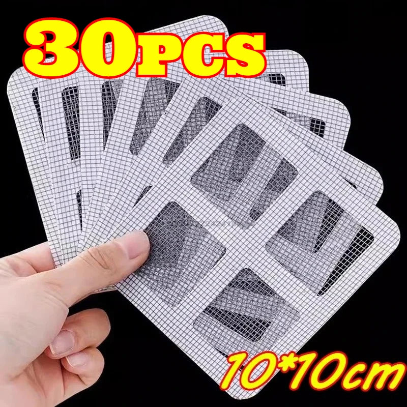 Filtri per Scarico Doccia , Lavandino e Riparazione zanzariera | Retina Adesiva Monouso per Capelli, Anti-Intasamento | Per Sifone e Scarichi