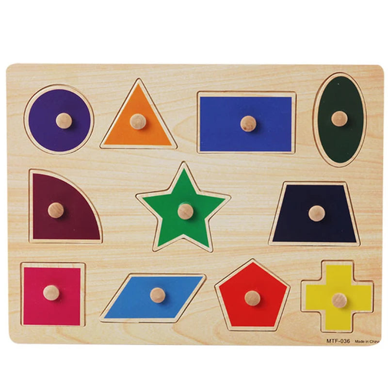 🧩 Puzzle Montessori in Legno per Bambini 1-3 Anni – Gioco Educativo per Imparare Divertendosi