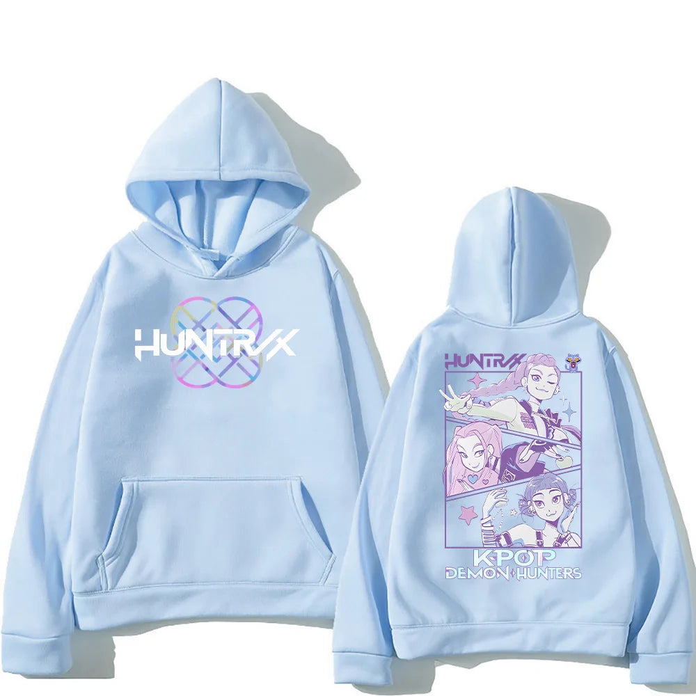 Felpa KPop Demon Hunters Unisex, Oversized Anime, Streetwear , Bambini Ragazzi Regalo