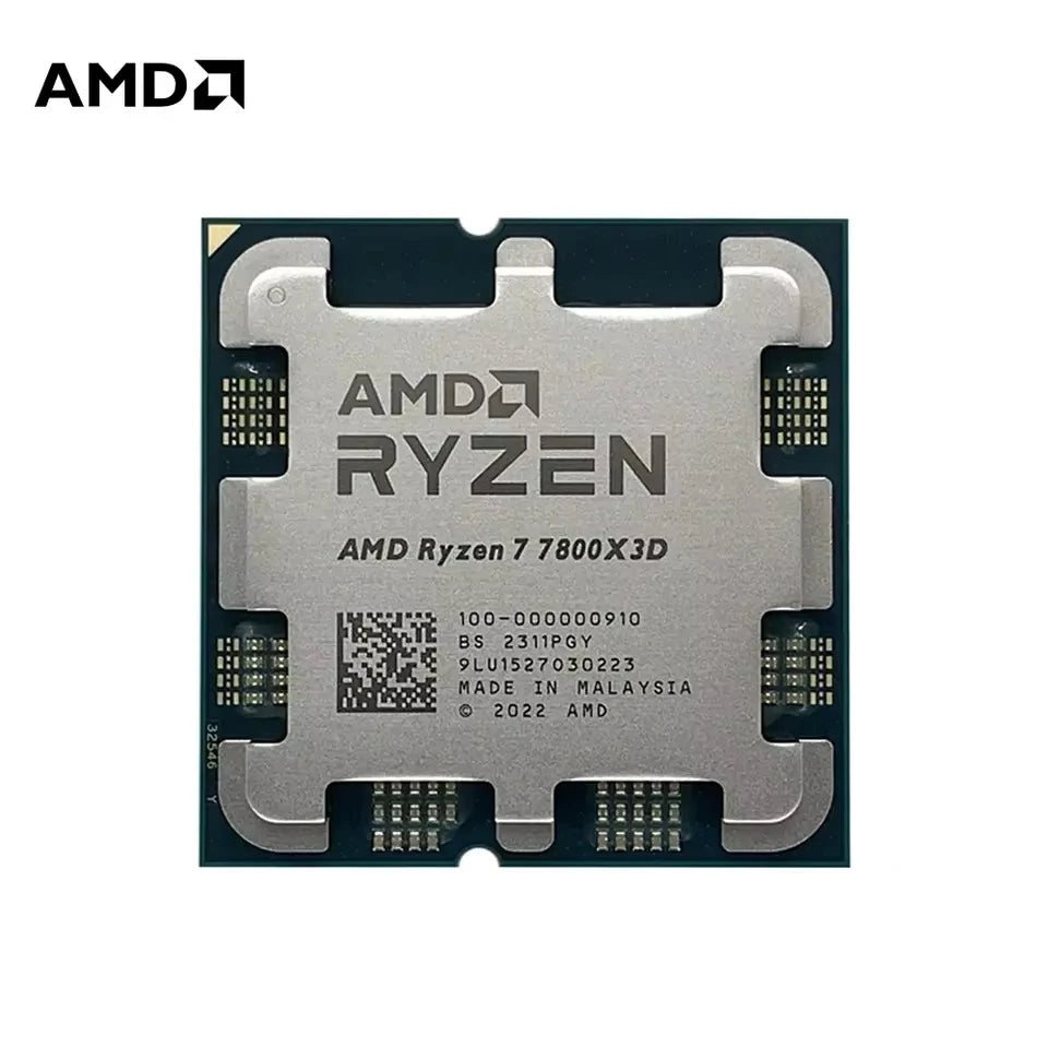 š„ AMD Ryzen 7 7800X3D - Processore Gaming 8-Core, 5.0GHz, 96MB Cache, Socket AM5, Senza Ventola