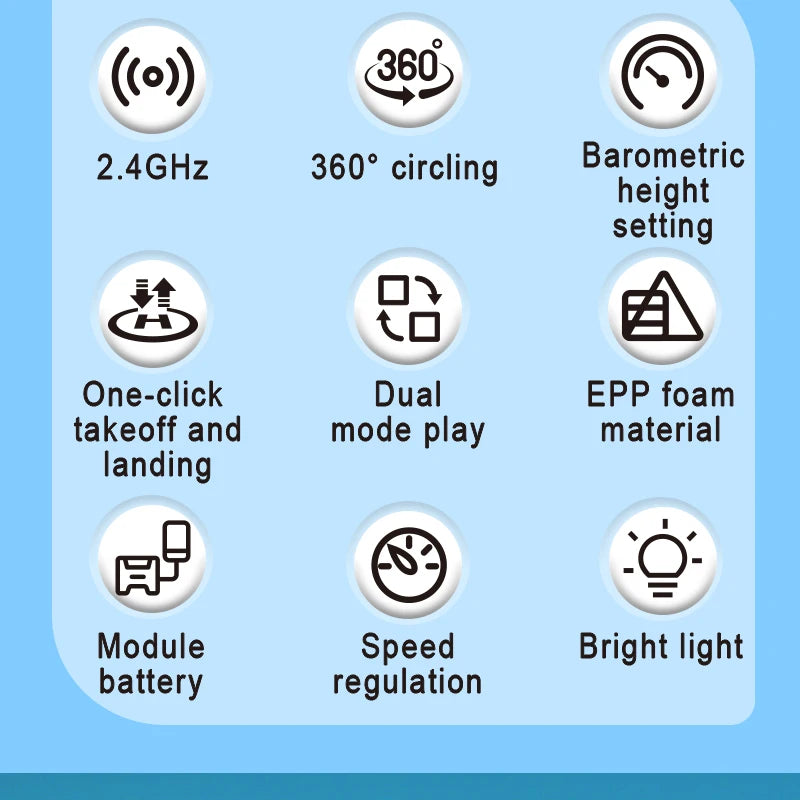 ✈️ Aliante RC 2.4G - Elicottero Acrobatico con Luci LED - Giocattolo Volante