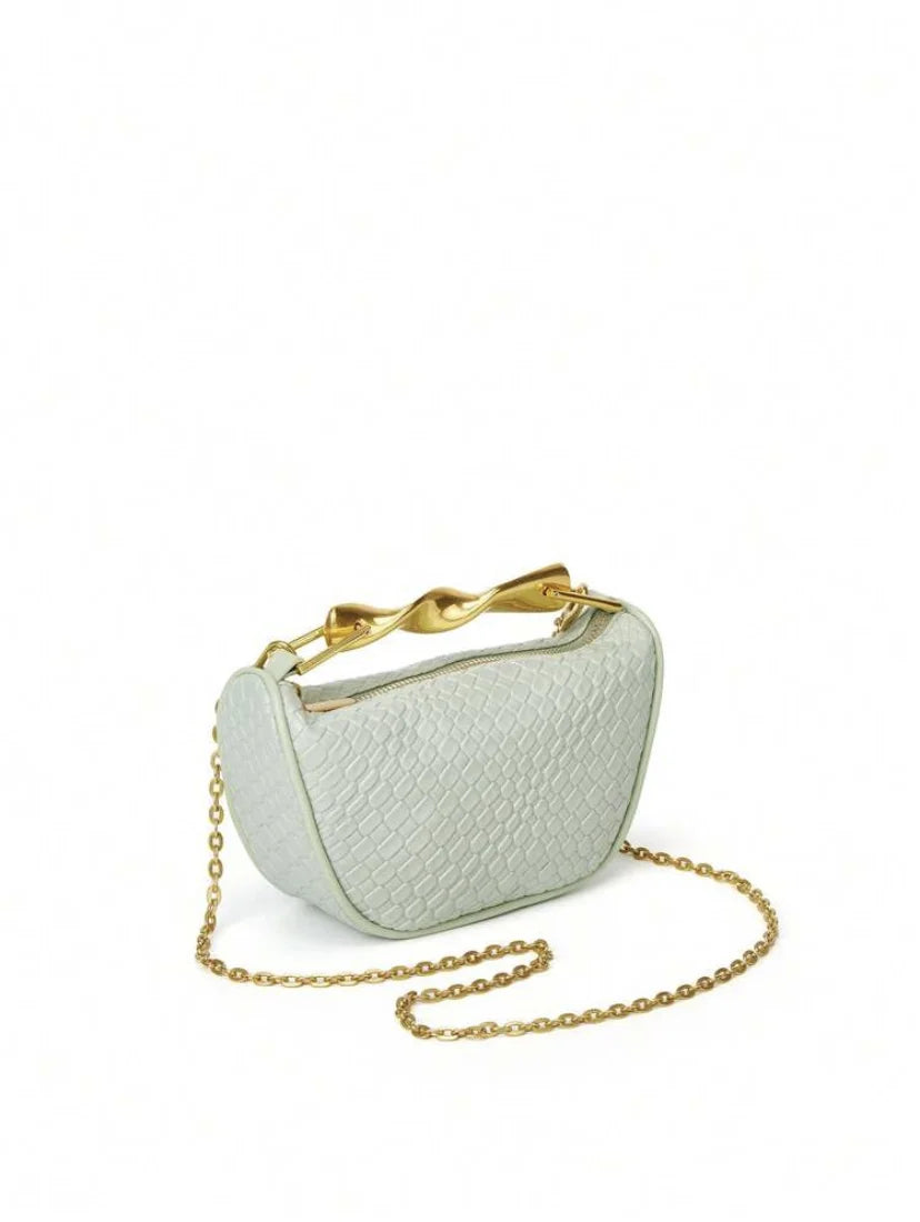 Borsa a secchiello in paglia da donna mezza luna