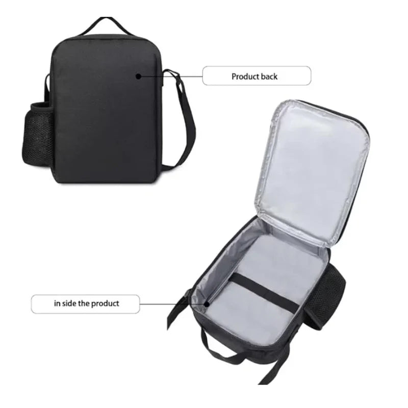 Set Zaino Scolastico 3 Pezzi - Zaino + Portapranzo + Astuccio (5-10 Anni)