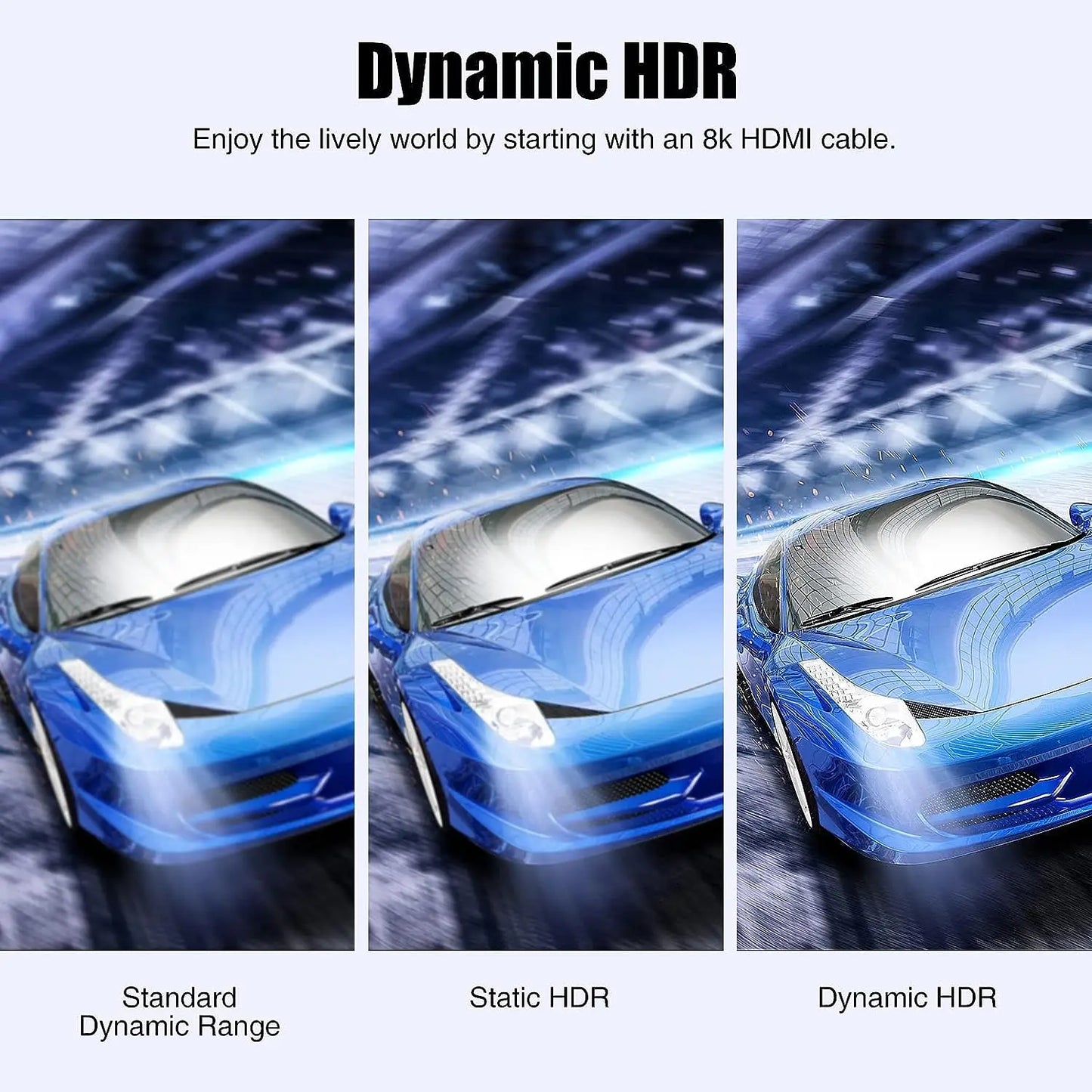 Cavo HDMI 2.1 8K 48Gbps - 4K120Hz, eARC, HDR10 per PS5/Roku/TV