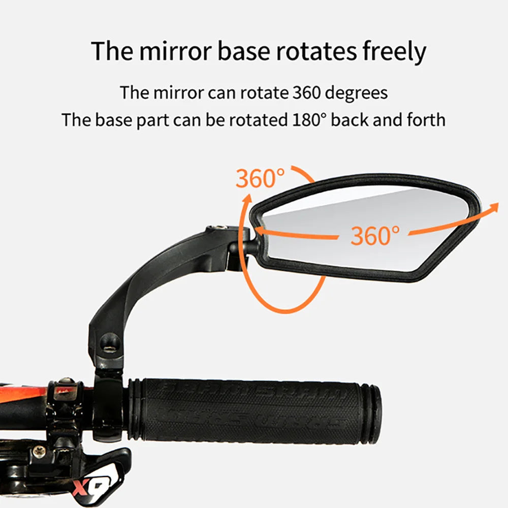 Specchietto Retrovisore Bici 360° HD – Acciaio Inossidabile, Montaggio Universale