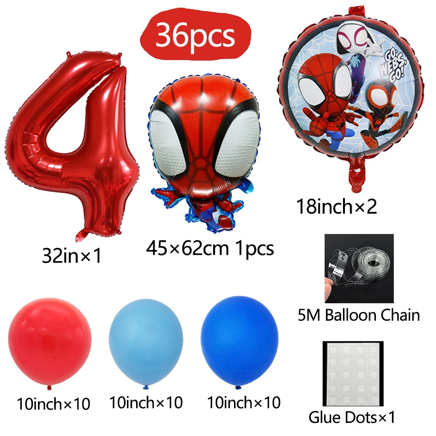 🎈 Set 36 Palloncini Spidey e i Suoi Fantastici Amici - Palloncini in Alluminio per Feste