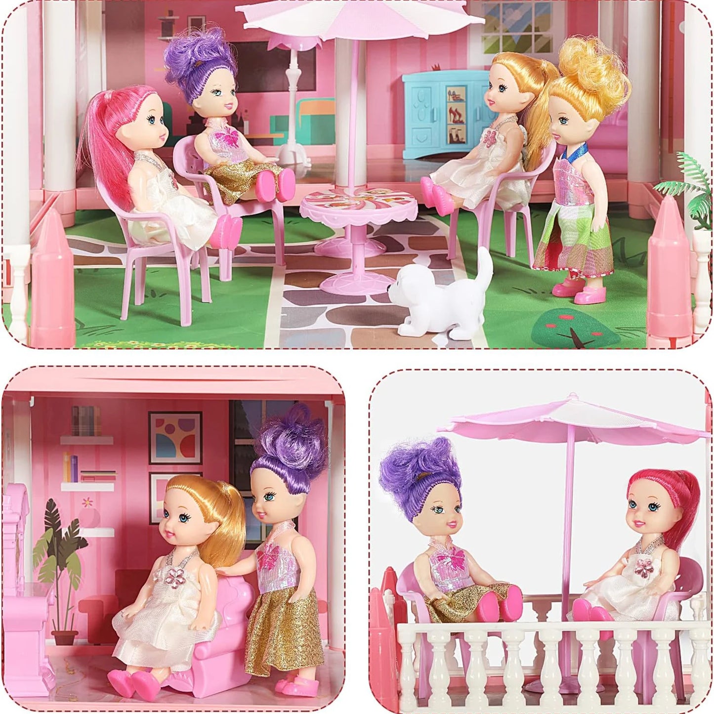 🏰✨ Casa delle Principesse Fai-da-Te - Castello Incantato da Costruire | Gioco Interattivo Genitore-Bambino | Villa per Bambole con Dettagli Magici