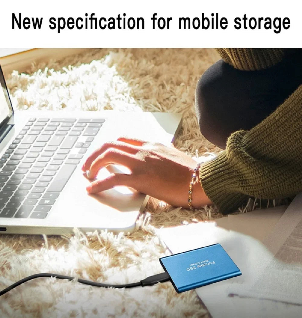 SSD Esterno Ultra Veloci Portabile Compatibile con PC/Mac/Phone!
