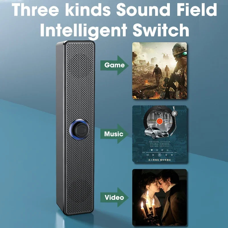 🔊 Soundbar Bluetooth 4D - Sistema Surround per TV, PC, Home Theater con Subwoofer e Bassi Potenti
Audio immersivo e design compatto! Perfetto per film, gaming e musica. 🎮🎵