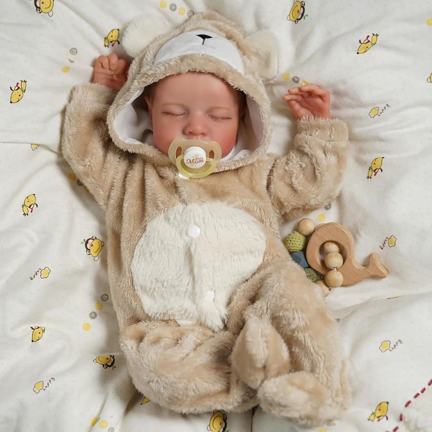 Bambola Teddy Newborn Iper realistica Regalo Perfetto Morbido