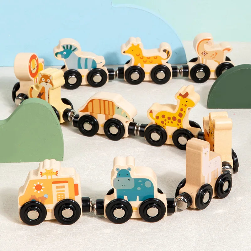 π Treno Magnetico in Legno Montessori - Giocattolo Educativo