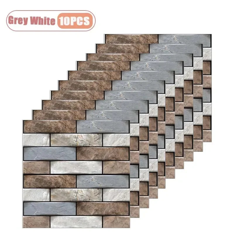 🚀 10 Pannelli 3D Autoadesivi | Effetto Parete Moderna | Impermeabili & Facili da Applicare | Per Tutte le Stanze!