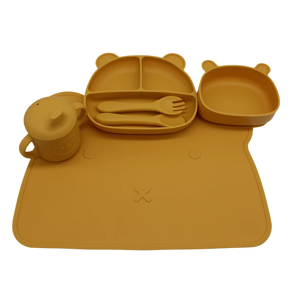 Set Svezzamento Bambini - Ciotola con Ventosa Anti-Rovescio + Vassoio