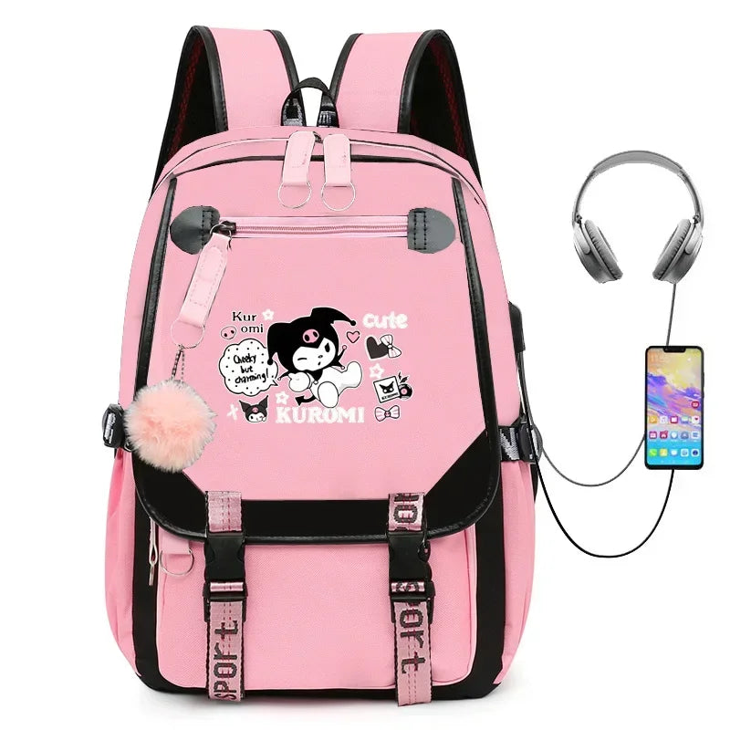 🎀 Zaino Kuromi & My Melody Scuola Portapranzo Astuccio