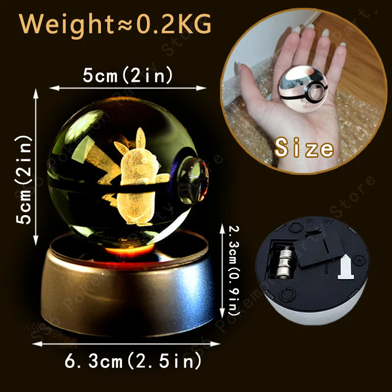 ๐ฎ Sfera di Cristallo Pokemon - Lampada 3D con Pikachu, Gengar e Mewtwo, Regalo Perfetto per Fan!
Illumina la notte con i tuoi personaggi preferiti! Perfetta per camerette e collezionisti. โจ๐