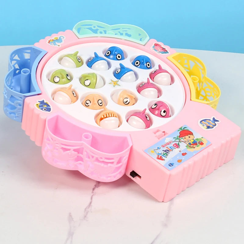 Pesca Giocattolo Elettrico con Luci/Musica - Regalo Perfetto Bambini Blu/Rosa