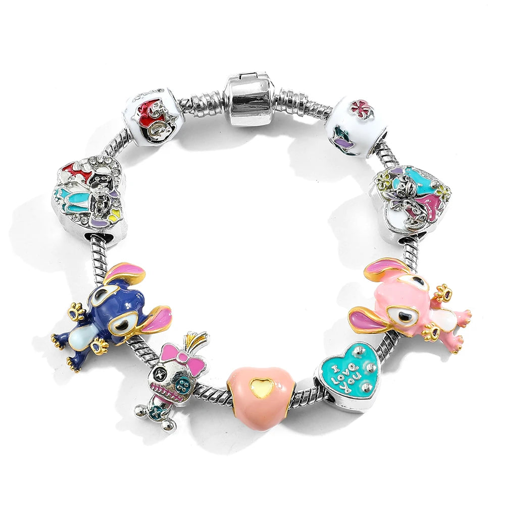 ✨ Bracciale Lilo & Stitch - Charm in Metallo, Perle Colorate, Regalo Magico per Donne e Bambine!
Ispirato al cartoon hawaiano, perfetto per appassionate e collezioniste
